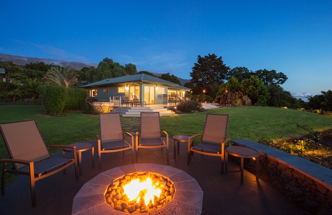 firepit at sunset