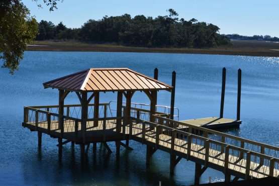 storm-proof piers, docks, and gazebos