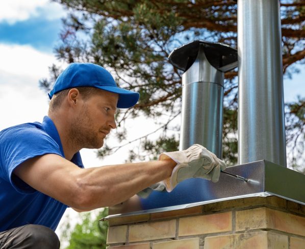 performing roof chimney leak repair