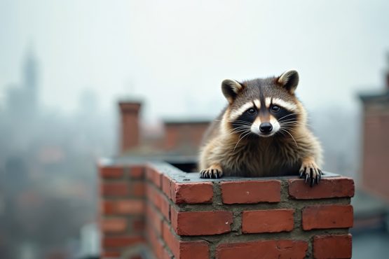 racoon in chimney
