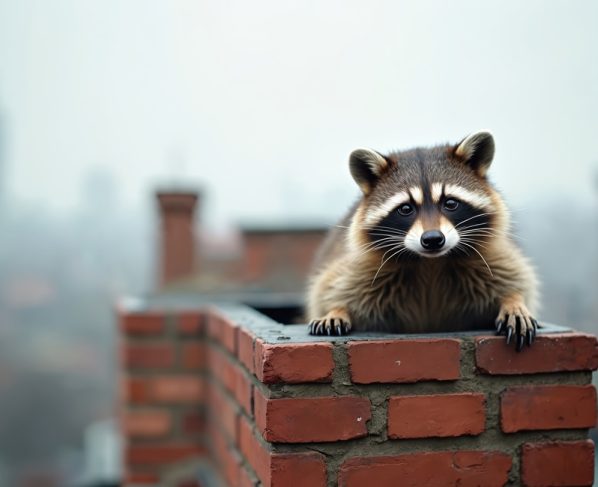 racoon in chimney